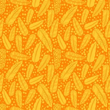 Abstract feathers seamless pattern for wrapping paper and fabrics and linens Stock Illustration