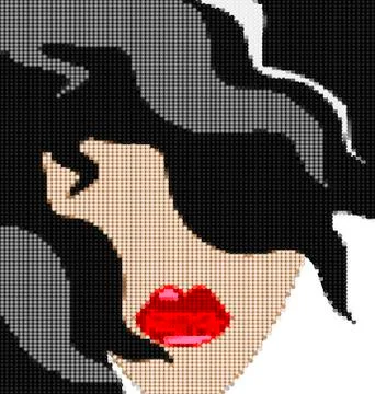 Abstract female face Stock Illustration