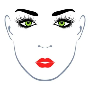 Abstract female face Stock Illustration