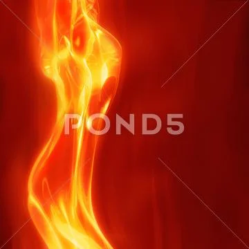 Abstract female fire Stock Illustration