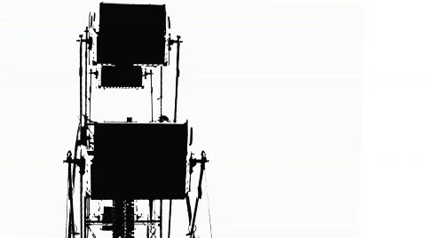 Abstract Ferris Wheel with white space Video stock 753706