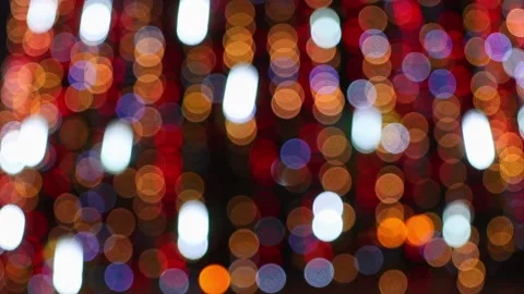 Abstract festive background with flickering defocus lights of different colors. Stock Footage 218310857