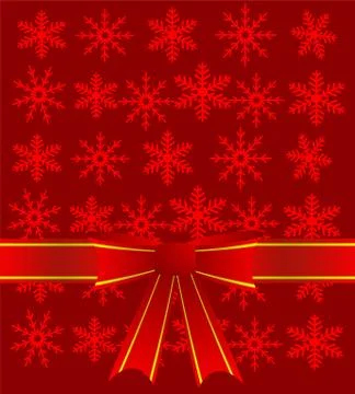 Abstract festive background  with a red bow and  mestome for text Stock Illustration
