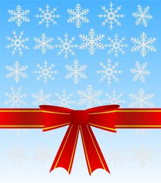 Abstract festive background  with a red bow and  mestome for text Stock Illustration