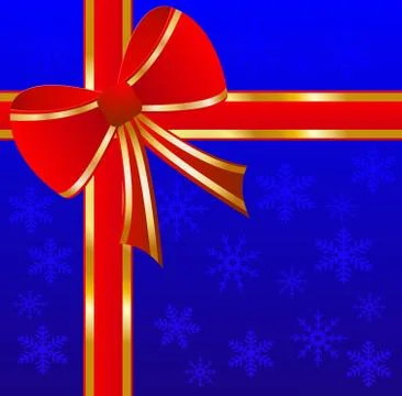 Abstract festive background  with a red bow and  mestome for text Stock Illustration