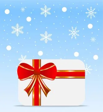 Abstract festive background  with a red bow and  mestome for text Stock Illustration