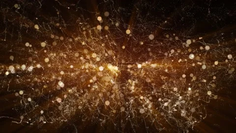 Abstract festive background shiny particles dust and energy flow Video stock 183540592