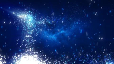 Abstract festive bright background from blue fireworks lines and rays of sa.. Stock Illustration