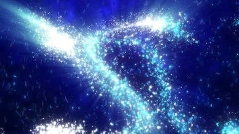 Abstract festive bright background from blue fireworks lines and rays of salu イラスト素材