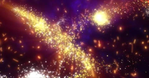 Abstract festive bright background of yellow fireworks fireworks salutes and  Stock Illustration