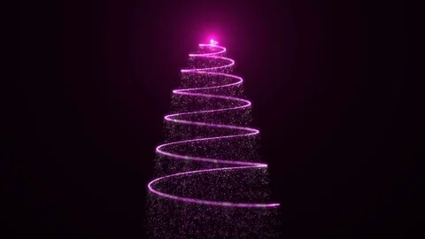 Abstract Festive christmas tree made of light pink Stock-Footage 79697880