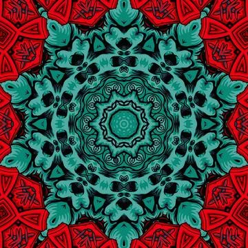 Abstract festive colorful grunge vector ethnic tribal pattern Stock Illustration