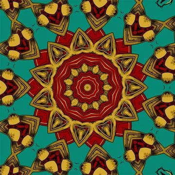 Abstract festive colorful mandala vector ethnic tribal pattern Stock Illustration