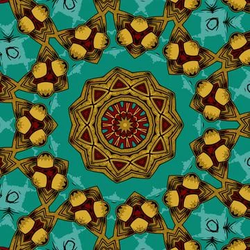 Abstract festive colorful mandala vector ethnic tribal pattern Stock Illustration