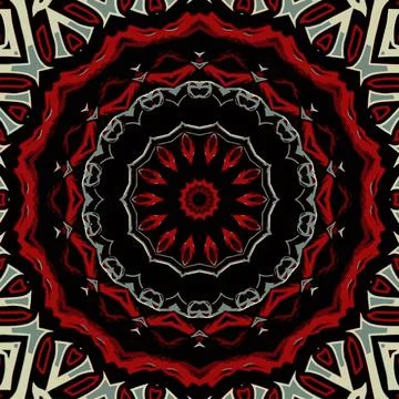 Abstract festive colorful mandala vector ethnic tribal pattern Stock Illustration