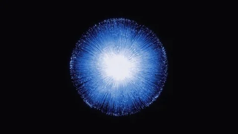 Abstract Fiber Lights Ball Random Motion, 3d Loopable Animation 4k Stock Footage 72901588