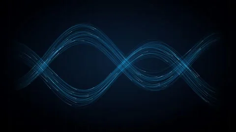 Abstract Fiber Optic Data Braid Weaving Through A Quantum Communication Channel 動画素材 343138187