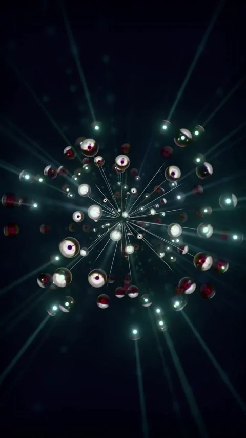 Abstract Fiber Optic Light Spheres Exploding Starburst With Laser Beams 스톡 동영상 348564591