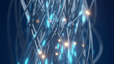 Abstract Fiber Optic Network Data Communication Background Stock Footage 321424030