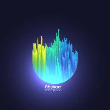 Abstract Fiber Optics Background  - Vector Illustration Stock Illustration