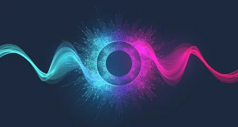 Abstract fiction vector illustration quantum computer technology. Sphere Stock Illustration