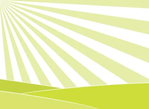 Abstract field and sun rays background Stock Illustration