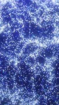 Abstract field of glowing blue particles forming swirling sparkling pattern.. イラスト素材
