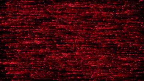 An abstract field of red data-like fragmented particles which grow in intensity Stock Footage 331785132