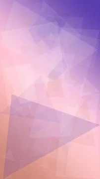 An abstract field of semi-transparent triangles blends purple and peach ton.. Illustrazione stock