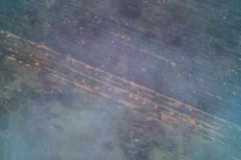 Abstract field texture with diagonal orange clay stripe and parallel lines Stock-Fotos