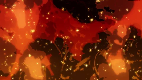 Abstract fiery background with blazing particles Stock Footage 341474504
