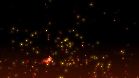 Abstract Fiery Background Featuring Realistic Glowing Embers and Sparkles. Stock-Footage 335976273