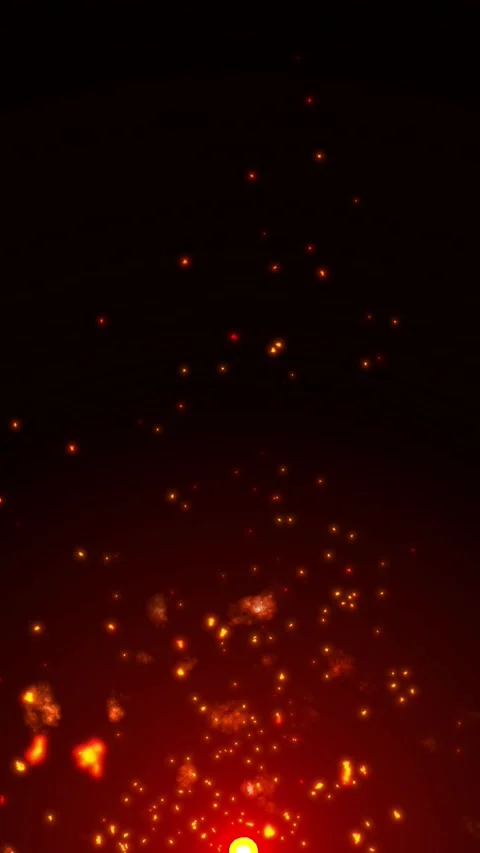 Abstract Fiery Background Featuring Realistic Glowing Embers and Sparkles. Stock-Footage 335976288