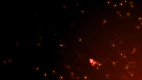 Abstract Fiery Background Featuring Realistic Glowing Embers and Sparkles. Stock-Footage 335976293