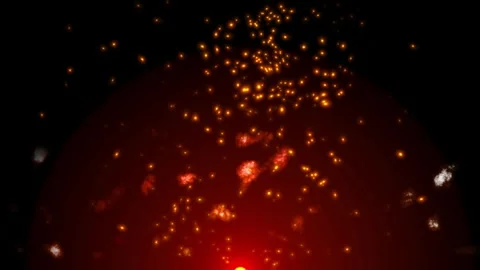 Abstract Fiery Background Featuring Realistic Glowing Embers and Sparkles. Stock-Footage 335976300