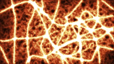 Abstract fiery burning network animation loop Stock Footage 340628508