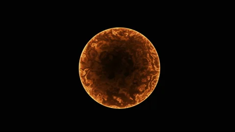 Abstract fiery circle on a dark background. Stock Footage 121244622
