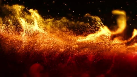 Abstract Fiery Magic Particles Background Video stock 152385179