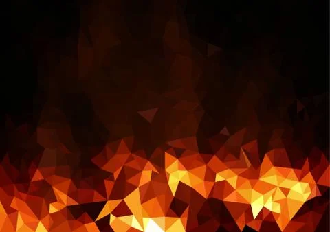 Abstract Fiery Polygonal Background Illustrazione stock