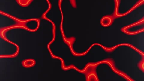 Abstract fiery red liquid lines seamless motion. Modern screensaver Stock Footage 276670166