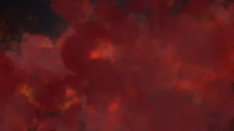 Abstract Fiery Red Smoke Patterns Exploding On Dark Background Stock Footage 303577543