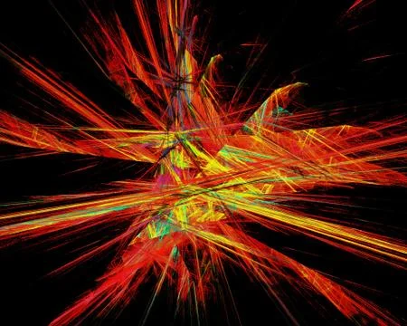 Abstract fiery space explosion Stockillustratie