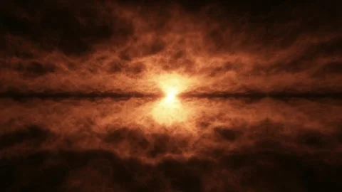 Abstract fiery space nebula cloud animation loop Stock Footage 337670227