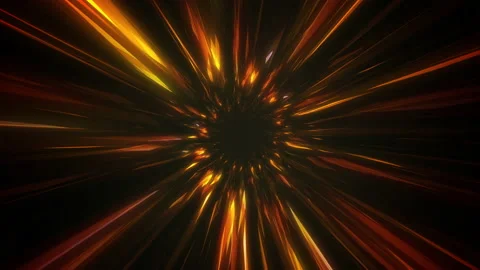 Abstract Fiery Speed Lines Dark Tunnel Loop Animation Stock-Footage 202064490