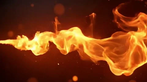 Abstract Fiery Wave, Dynamic Flame Effect for Visuals and Presentations Stock Footage 302321012