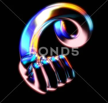 Abstract fight - 3D Illustration Stock Illustration