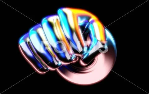 Abstract fight - 3D Illustration Stock Illustration