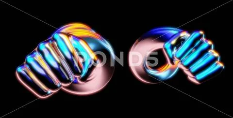 Abstract fight - 3D Illustration Stock Illustration
