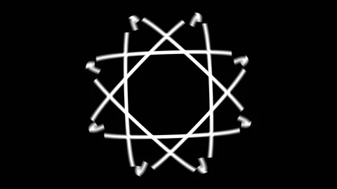 Abstract figure in motion on a black background. Graphic design. Stock Footage 144017039