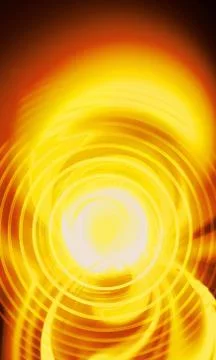 Abstract figure from spirals, orange waves and plasma. Fractal art graphics Stock Illustration